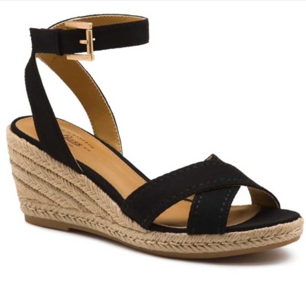 GH Bass Kendall Espadrille Wedge Sandals Sz 8